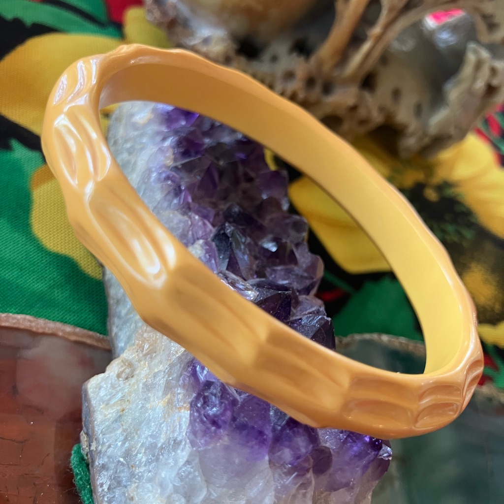 Carved Bakelite Vintage Bracelet